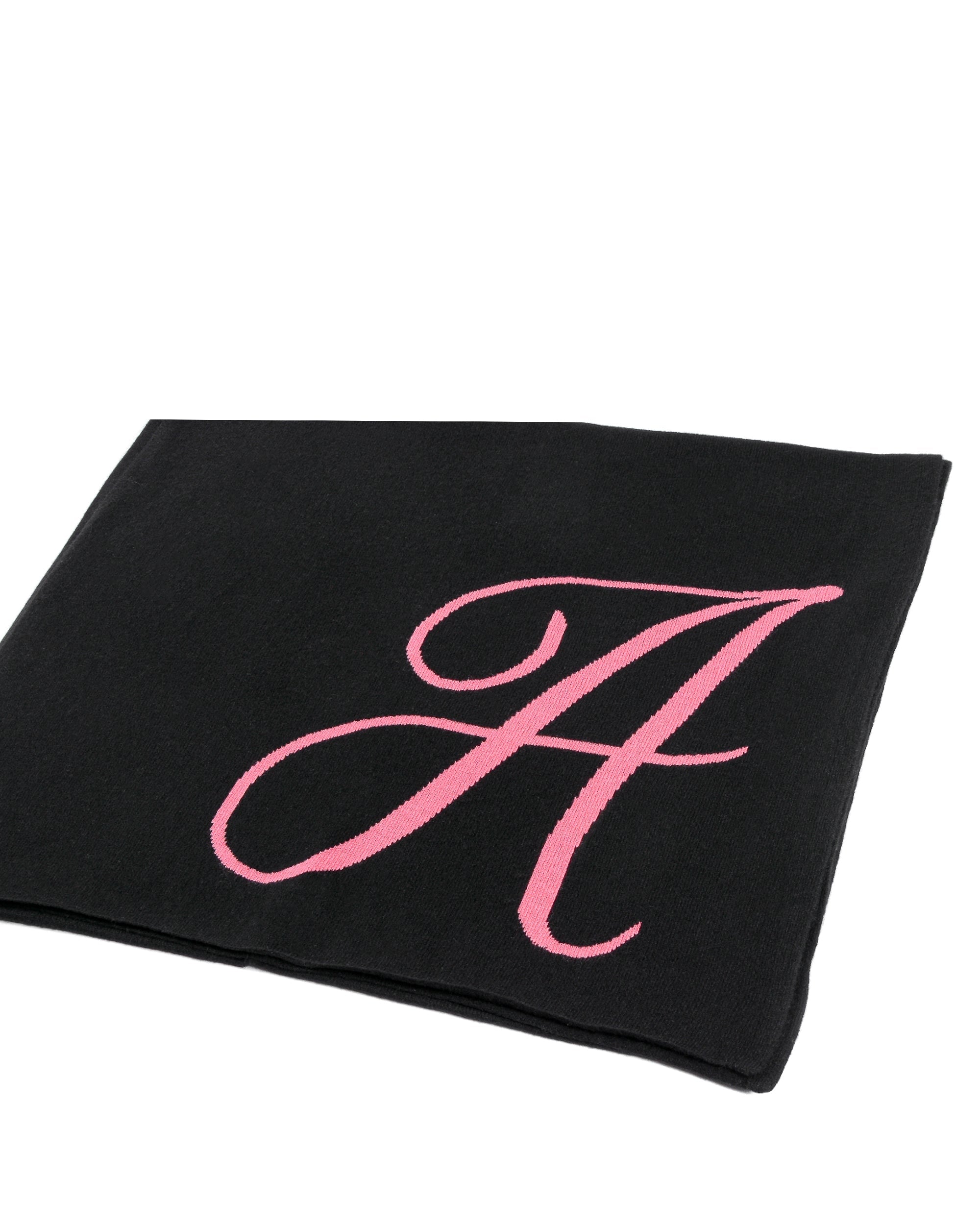 Sciarpa in cashmere con monogramma - Nero