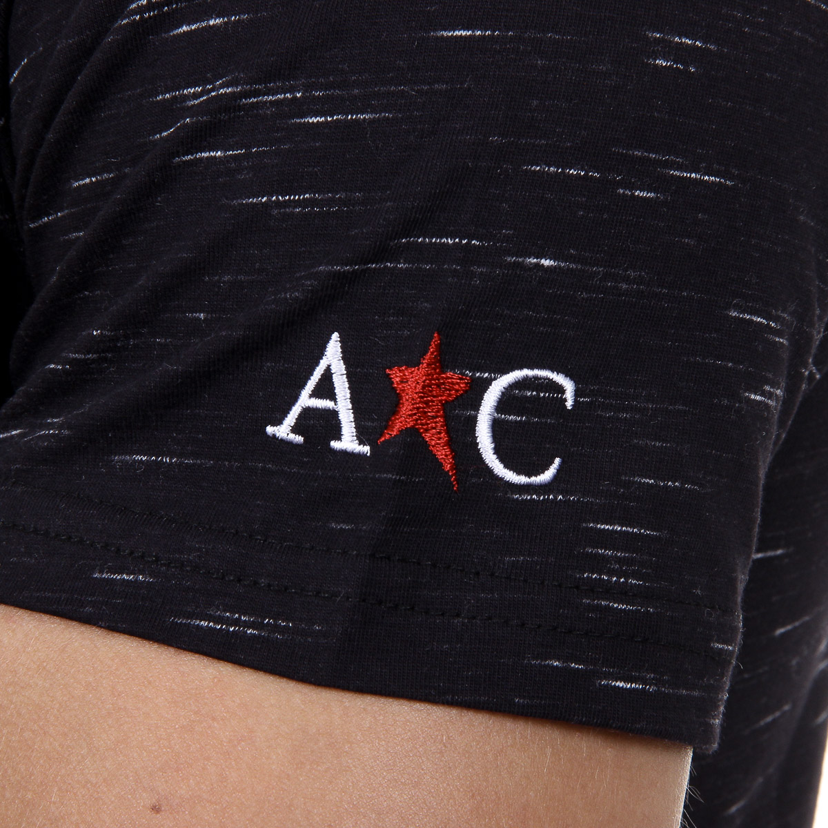 Andrew Charles T-shirt da uomo a maniche corte con scollo rotondo, nera JACK