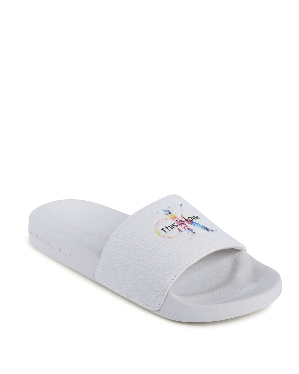 Ciabatte Calvin Klein da donna bianche YW0YW00849YAF