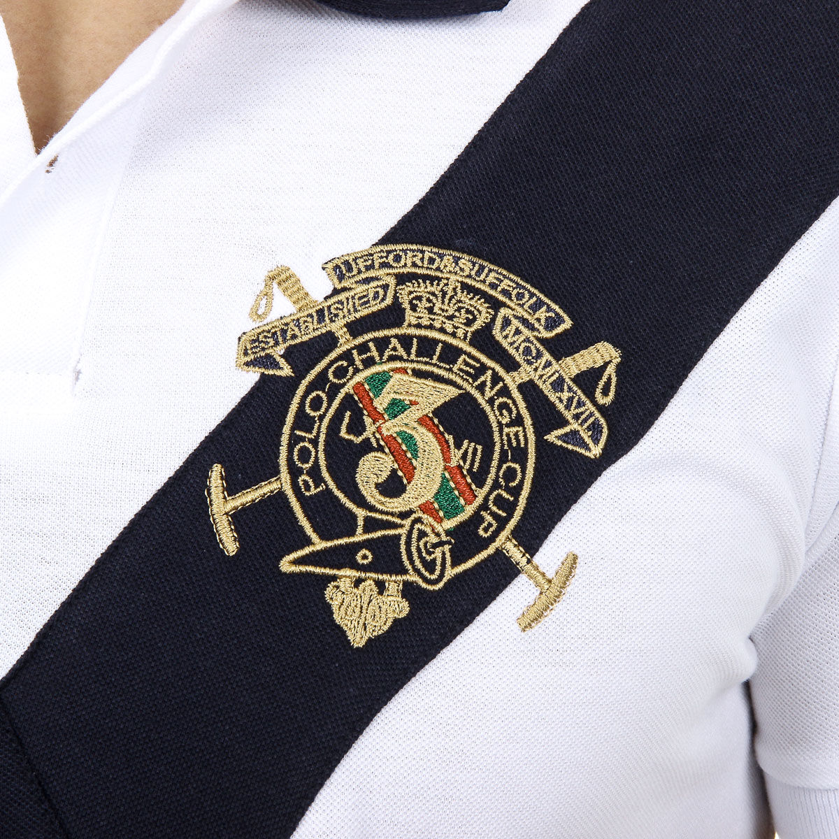 Polo da uomo a maniche corte Ufford & Suffolk Polo Club US003 BIANCO
