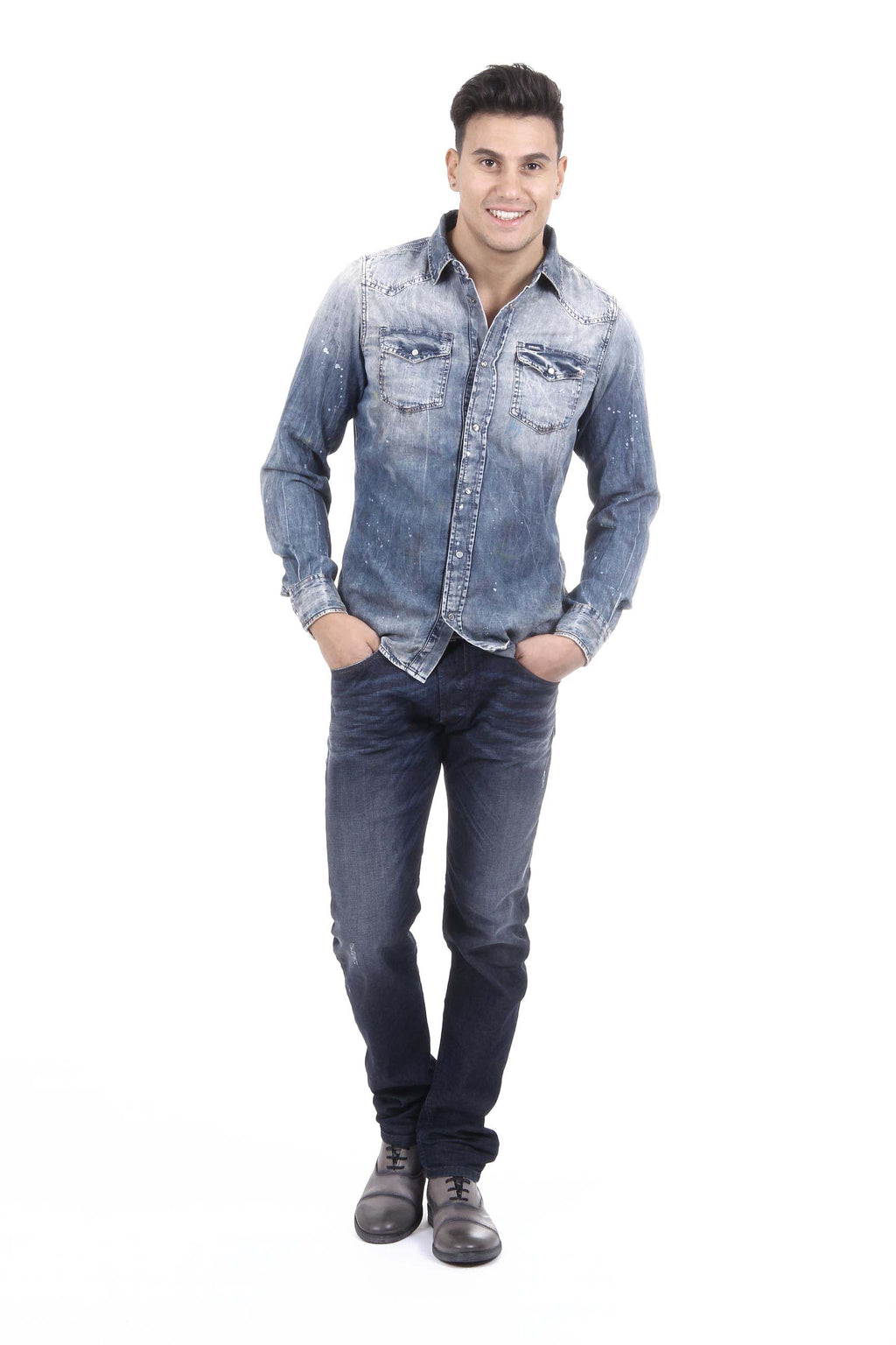 Camicia da uomo Diesel 00SD24 0664A 01