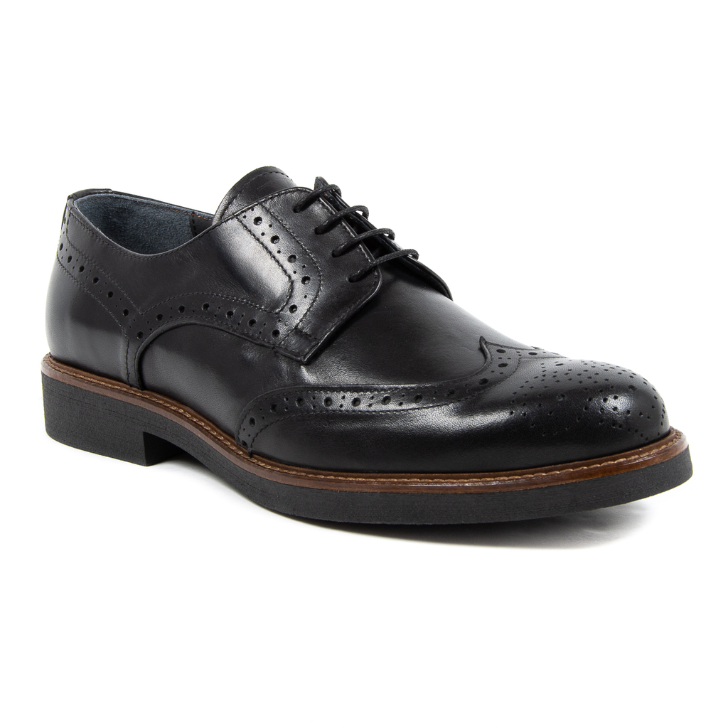 V 1969 Italia Scarpa Brogue da Uomo Nera VINCENT