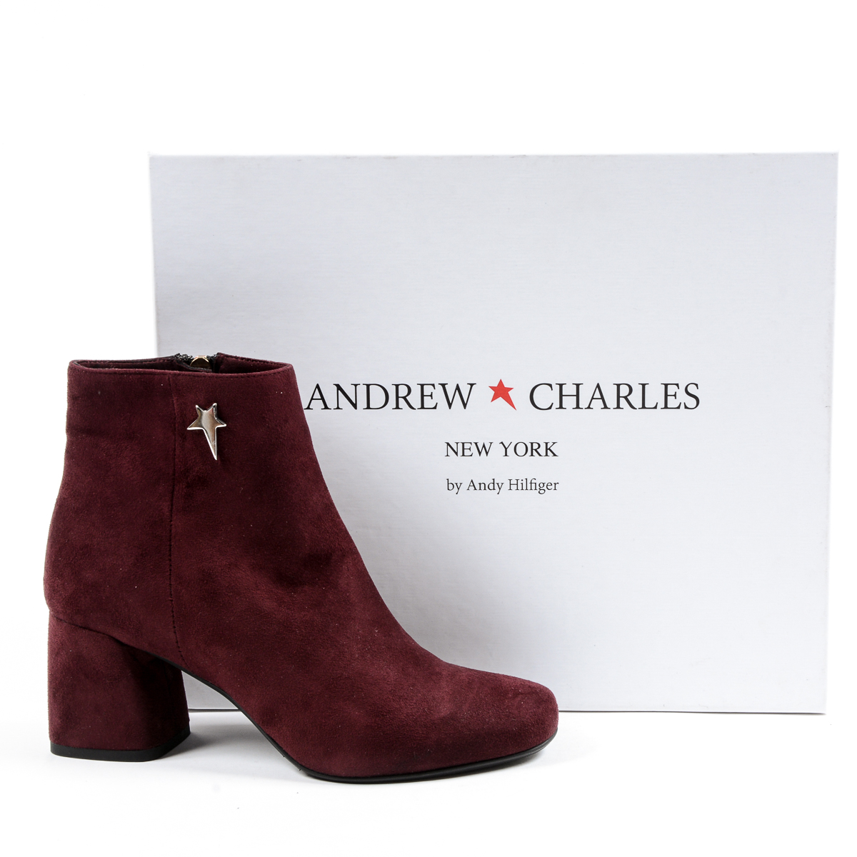 Stivaletti con tacco da donna Andrew Charles Bordeaux DOLLY