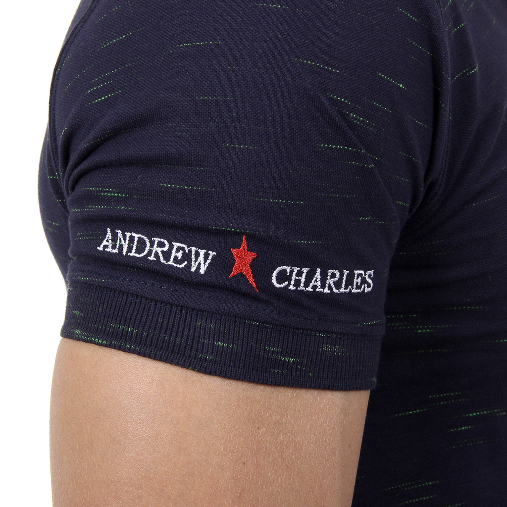Andrew Charles Polo da uomo a maniche corte blu scuro RYAN