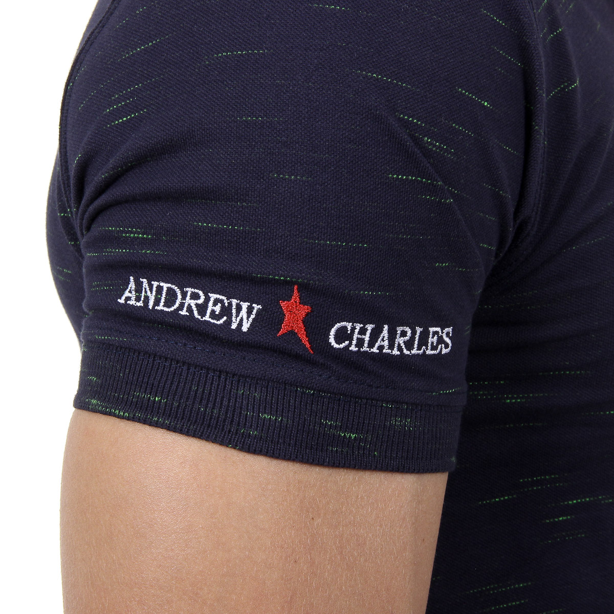 Andrew Charles Polo da uomo a maniche corte blu scuro RYAN