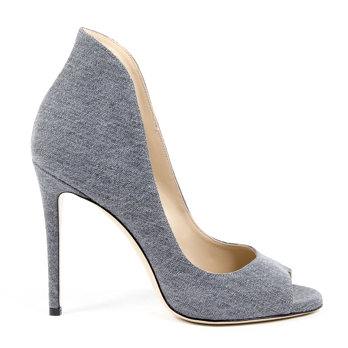 Andrew Charles - Décolleté da donna con punta aperta in denim DAFNE
