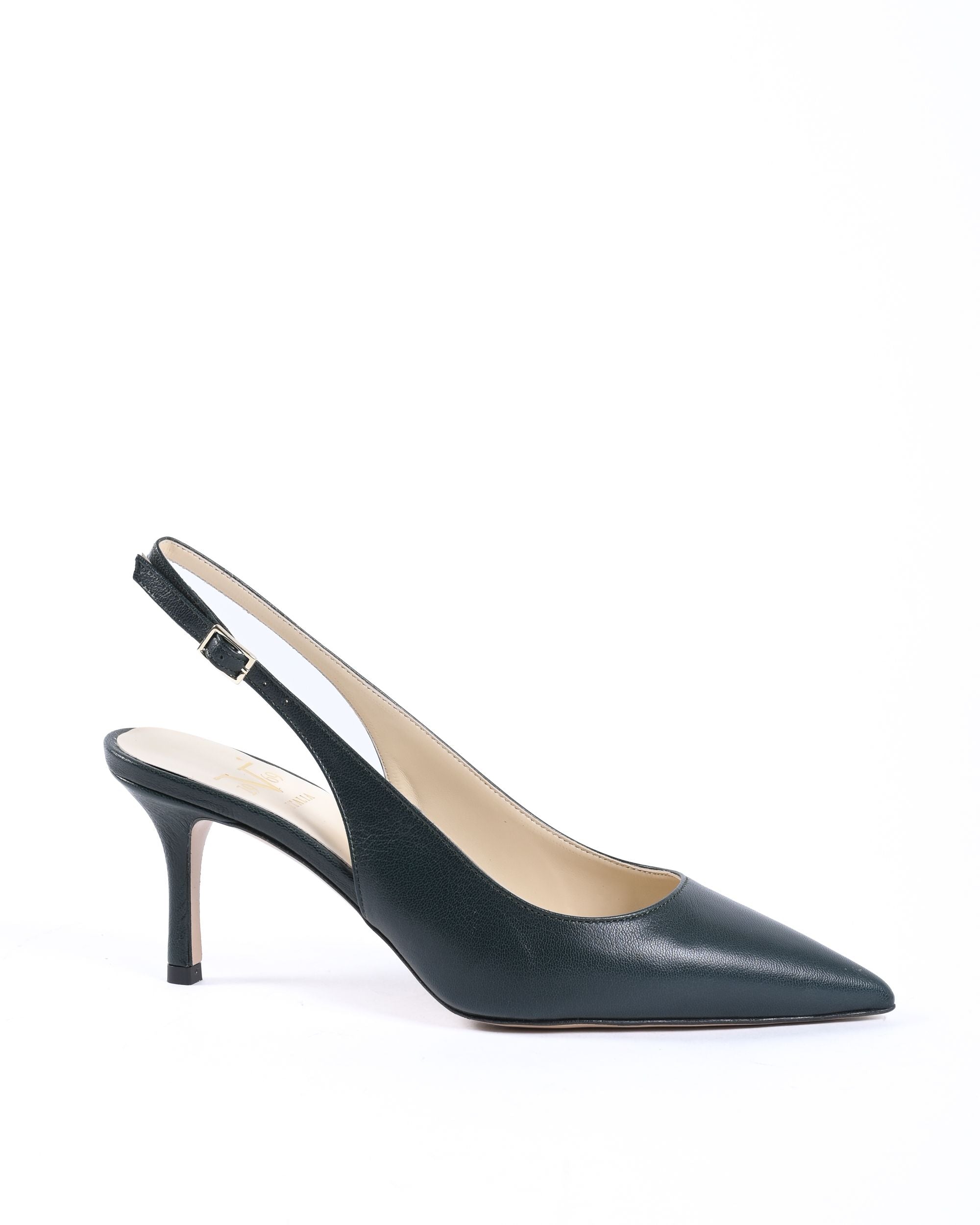 19V69 Italia Sandalo con tacco da donna verde scuro CHA65 MARBLE GREEN