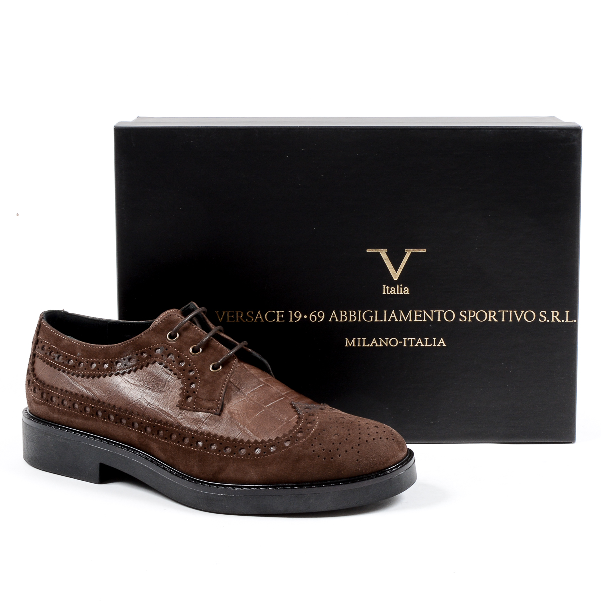 V 1969 Italia Scarpa Brogue da Donna Marrone TRENTO