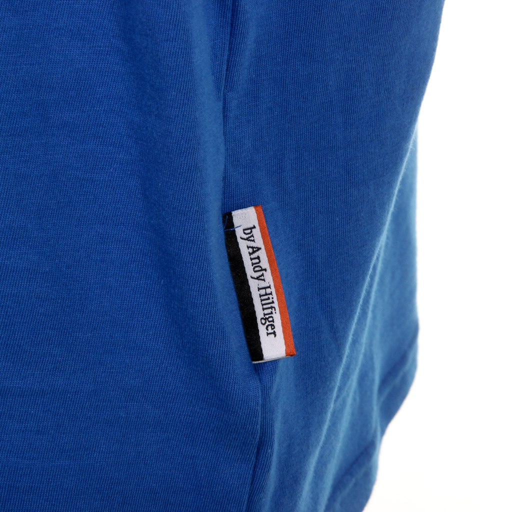 Andrew Charles Maglietta da uomo a maniche corte con scollo rotondo blu KEITA