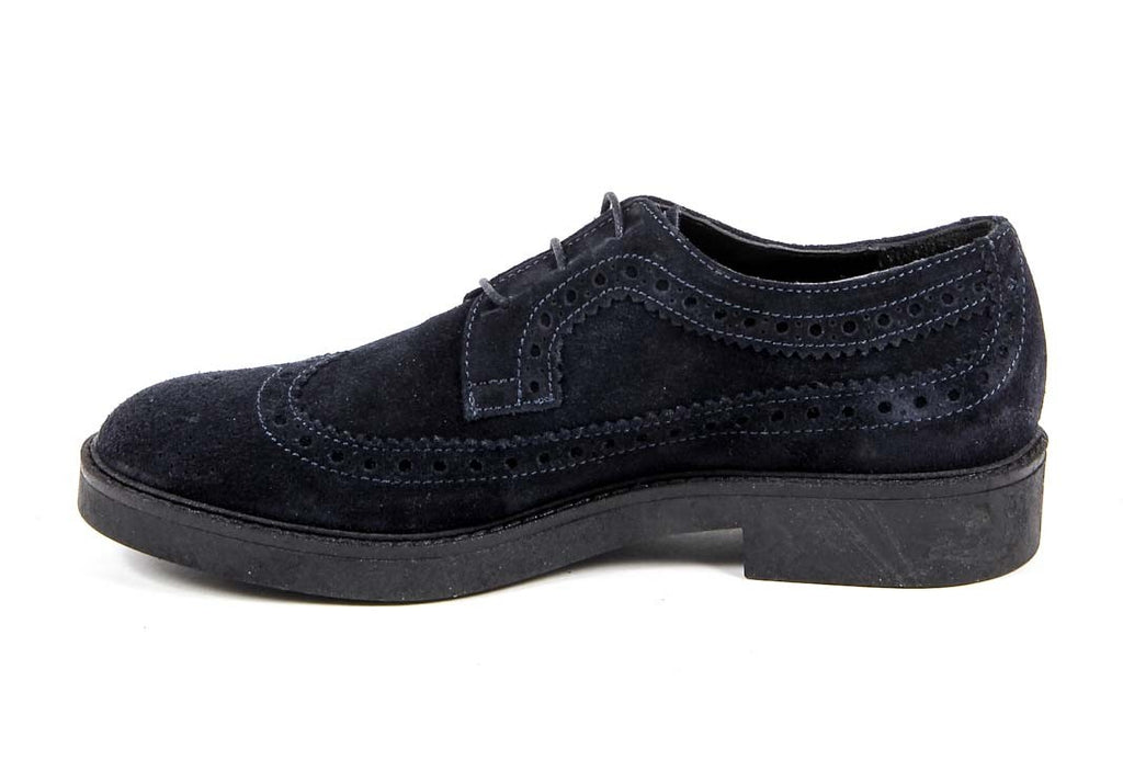 V 1969 Italia Scarpa Brogue da Donna B1670 VELOUR BLUE