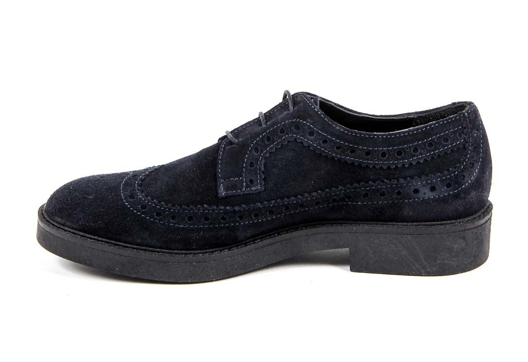 V 1969 Italia Scarpa Brogue da Donna B1670 VELOUR BLUE