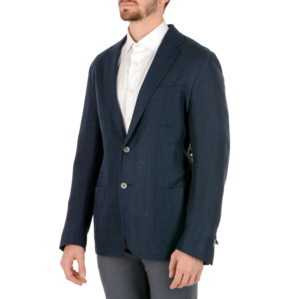 Corneliani Giacca Uomo Maniche Lunghe Blu Scuro