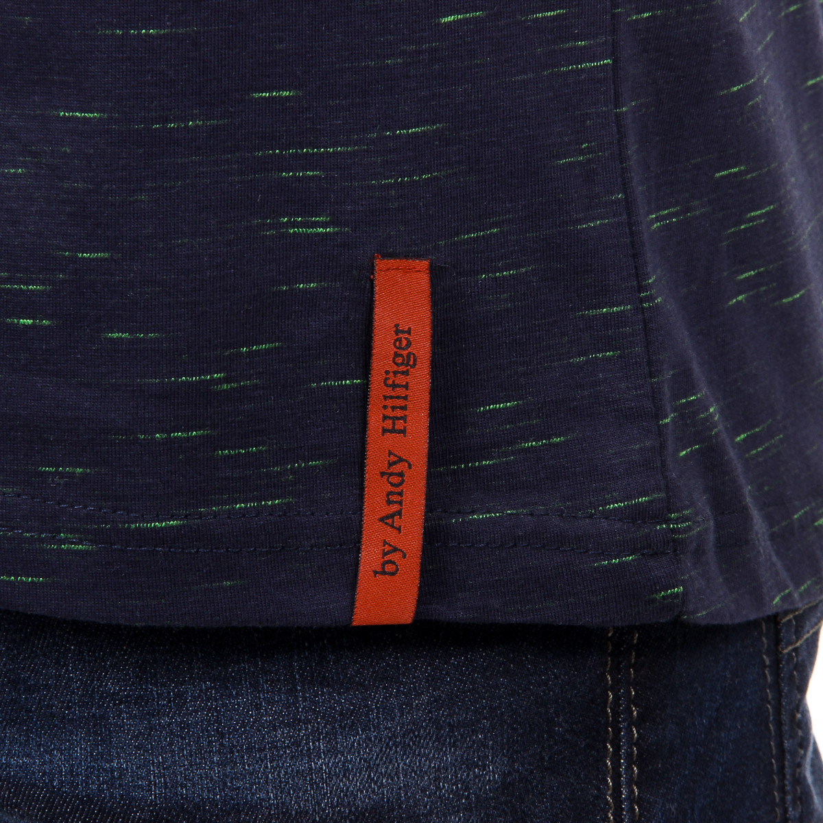 Andrew Charles T-shirt da uomo a maniche corte con scollo a V blu scuro CONNOR