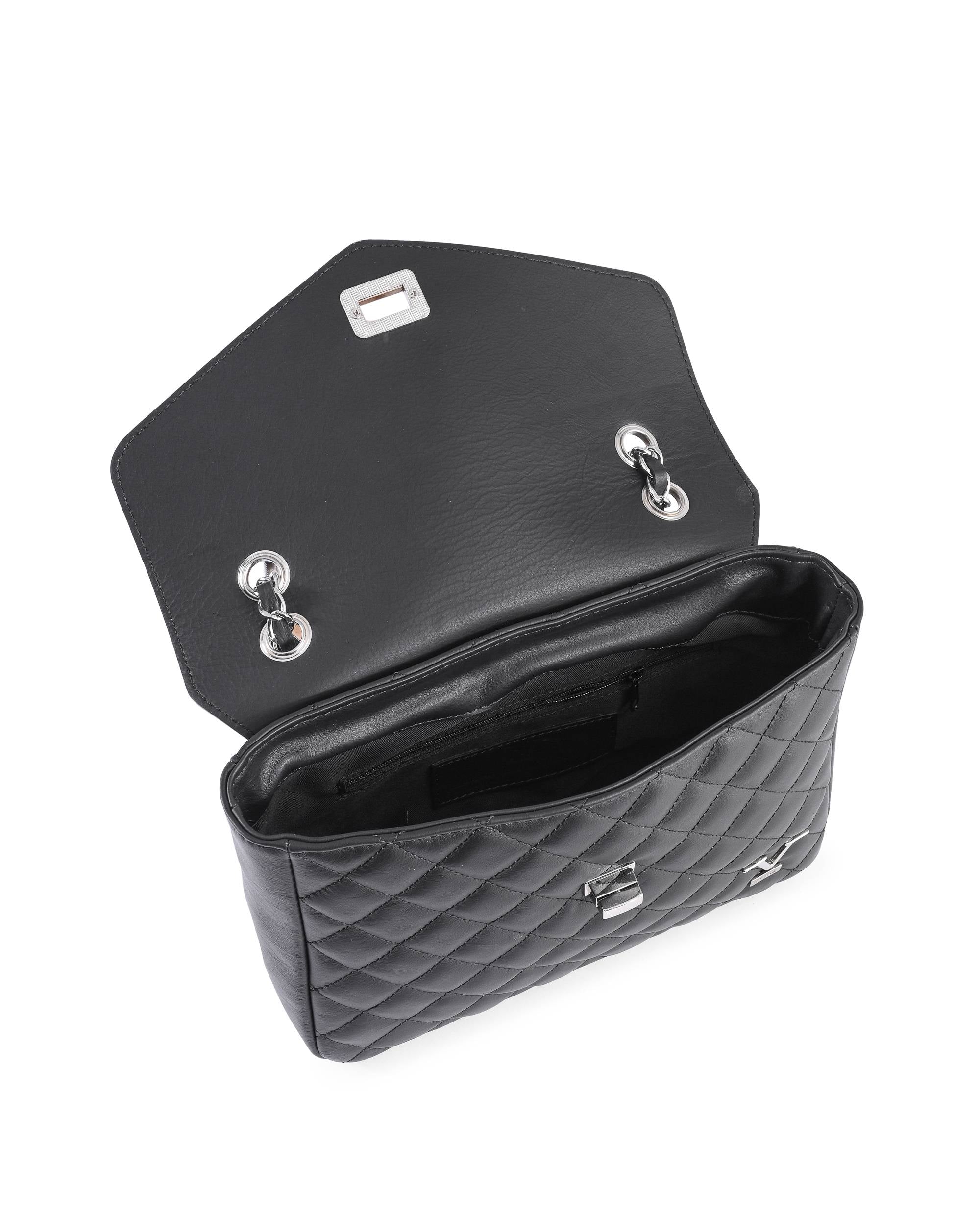 Borsa a mano da donna V Italia V024M-S SAUVAGE NERO