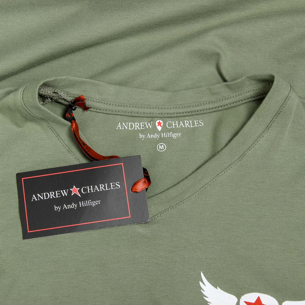 Andrew Charles Maglietta da uomo a maniche corte con scollo a V, verde KENAN
