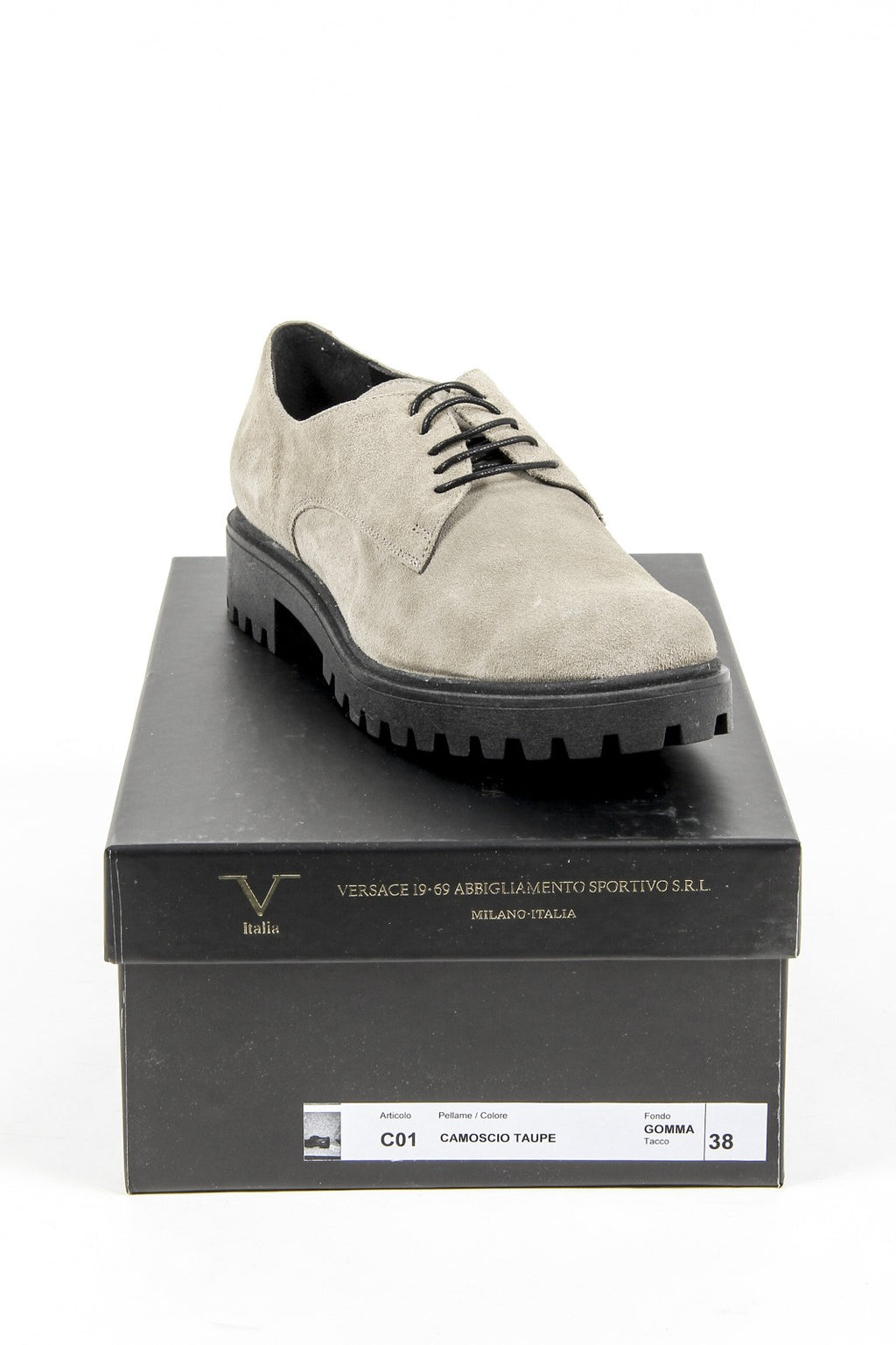 V 1969 Italia Scarpa stringata da donna C01 CAMOSCIO TAUPE