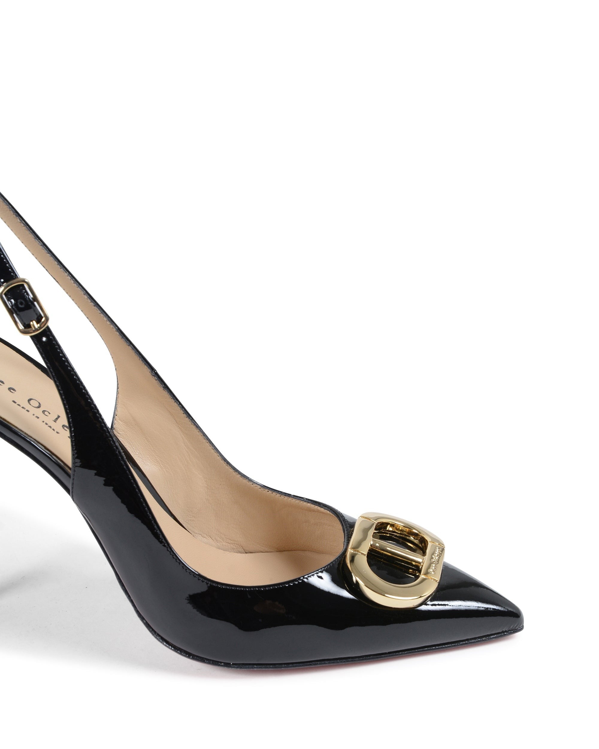Slinky Logo Slingback - Vernice nera