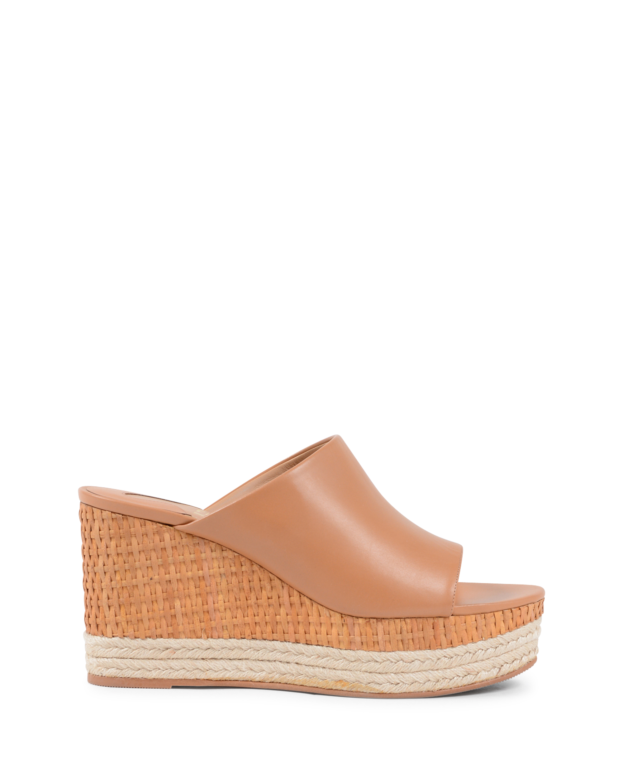 Sandalo con zeppa da donna Salvatore Ferragamo color cuoio MAIMEI