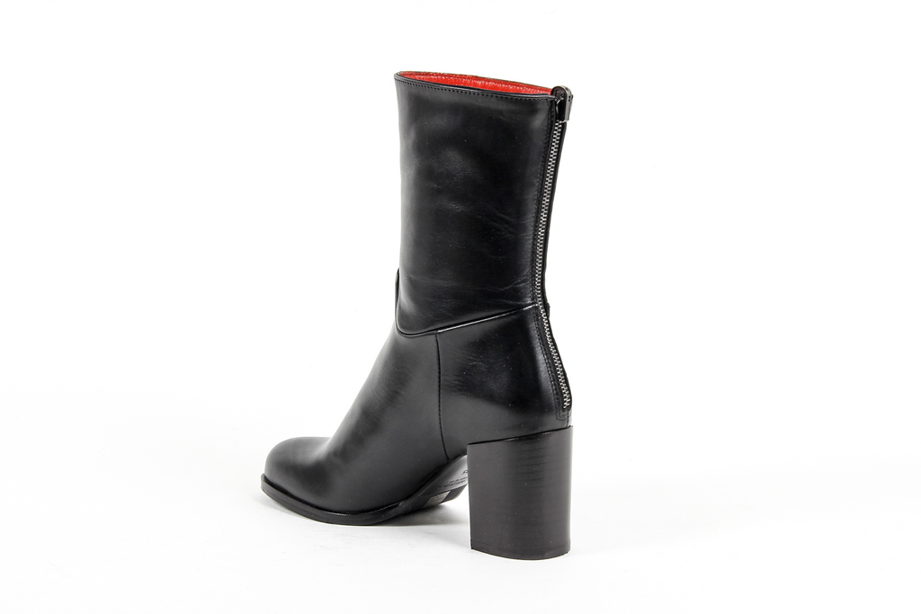 V 1969 Italia Stivaletto corto da donna nero CASE