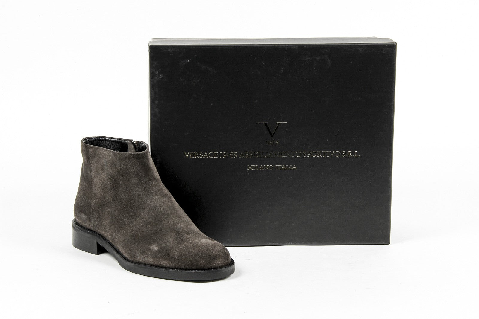 V 1969 Italia Womens Ankle Boot C13 VELOUR MILITARE