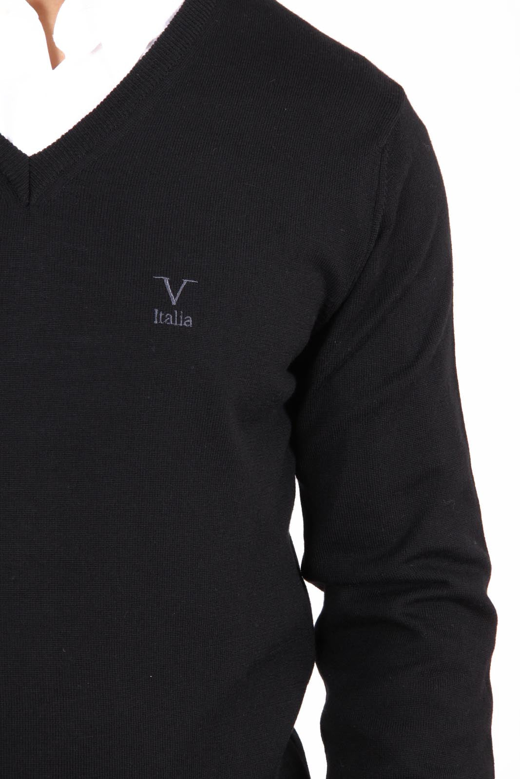 Maglione uomo scollo a V V 1969 Italia 9801 SCOLLO V NERO