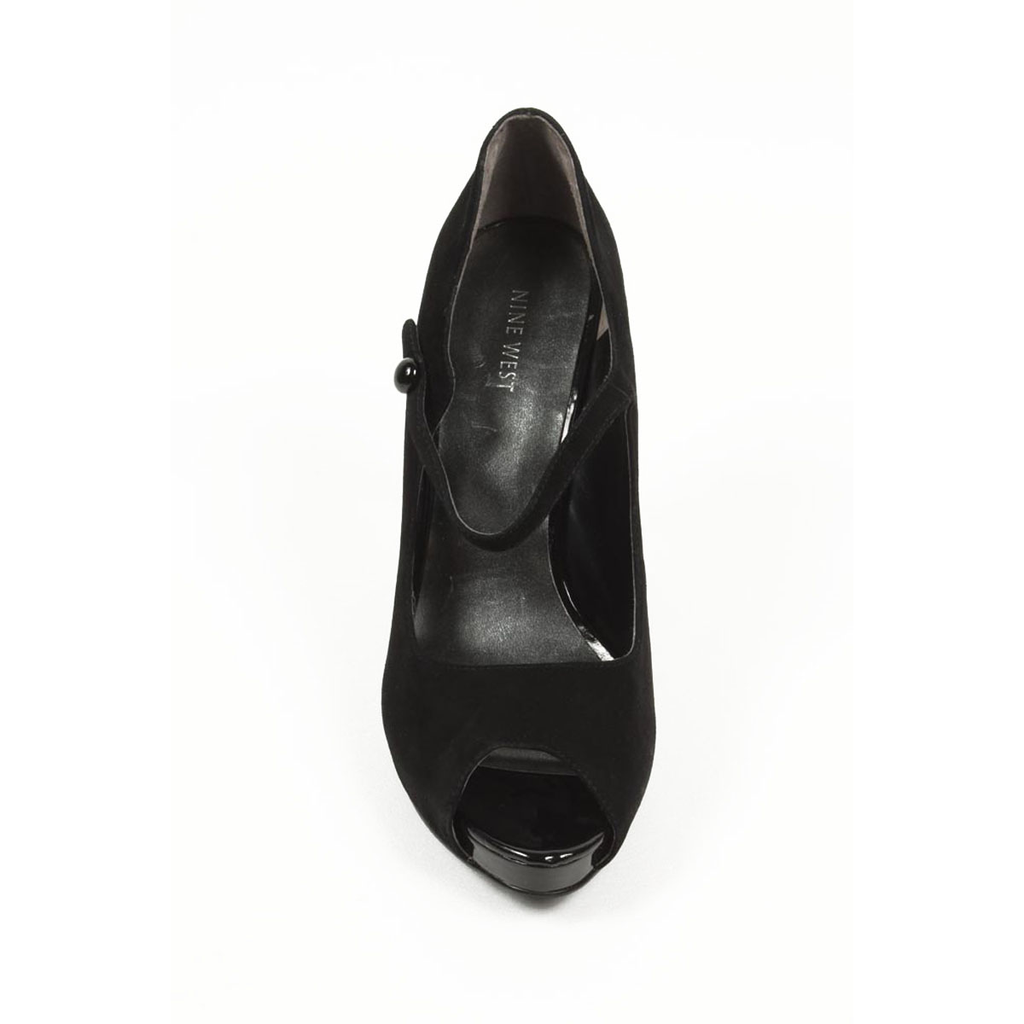 Nine West - Décolleté da donna con punta aperta, NWLUMINOUS BLACK BLK