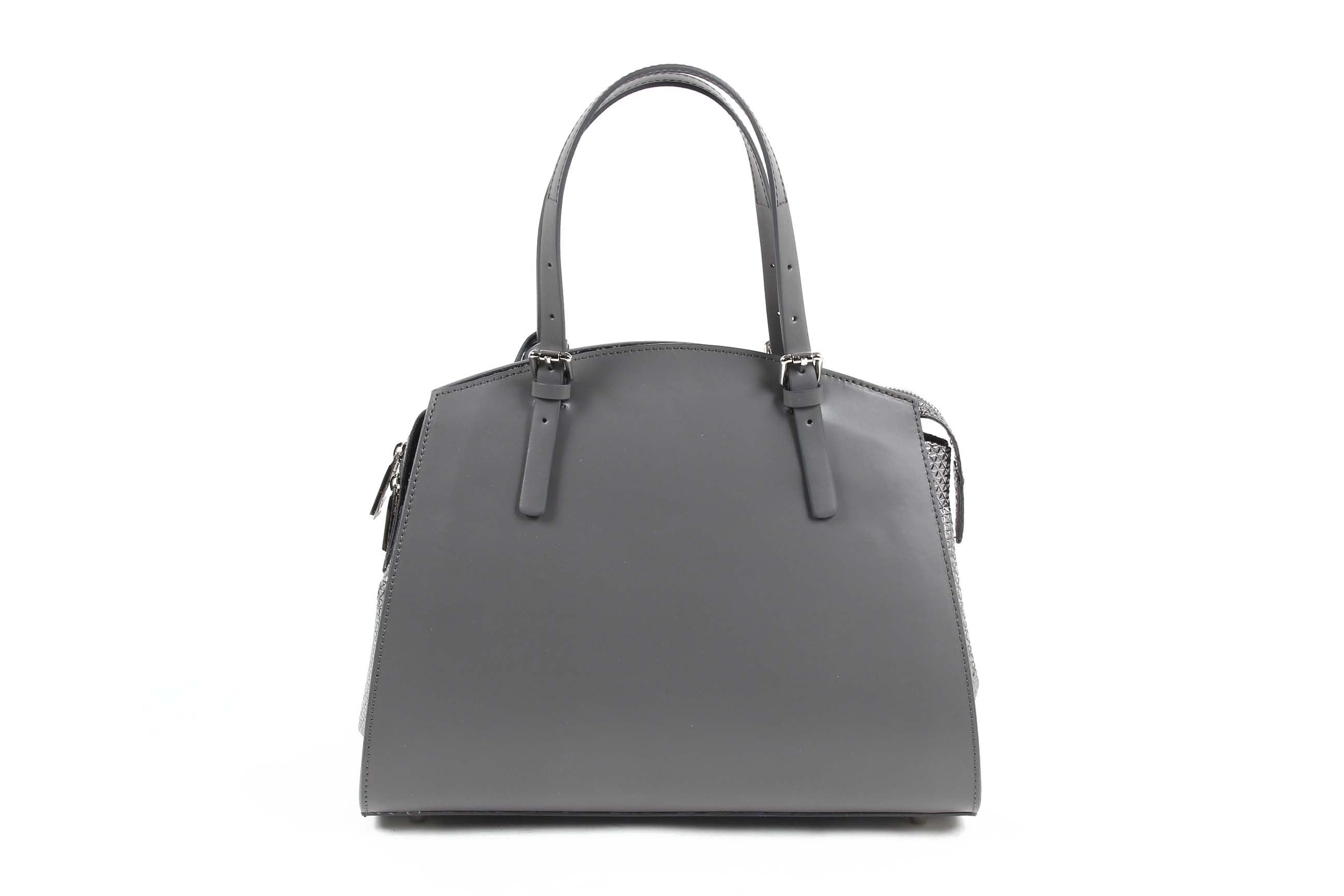 Borsa da donna V 1969 Italia V016-S RUGA STAMPATO GRIGIO