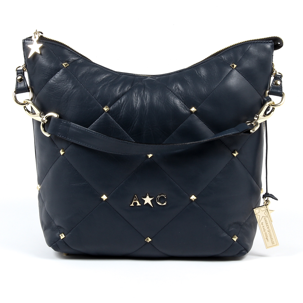 Borsa a mano da donna Andrew Charles blu scuro TESS