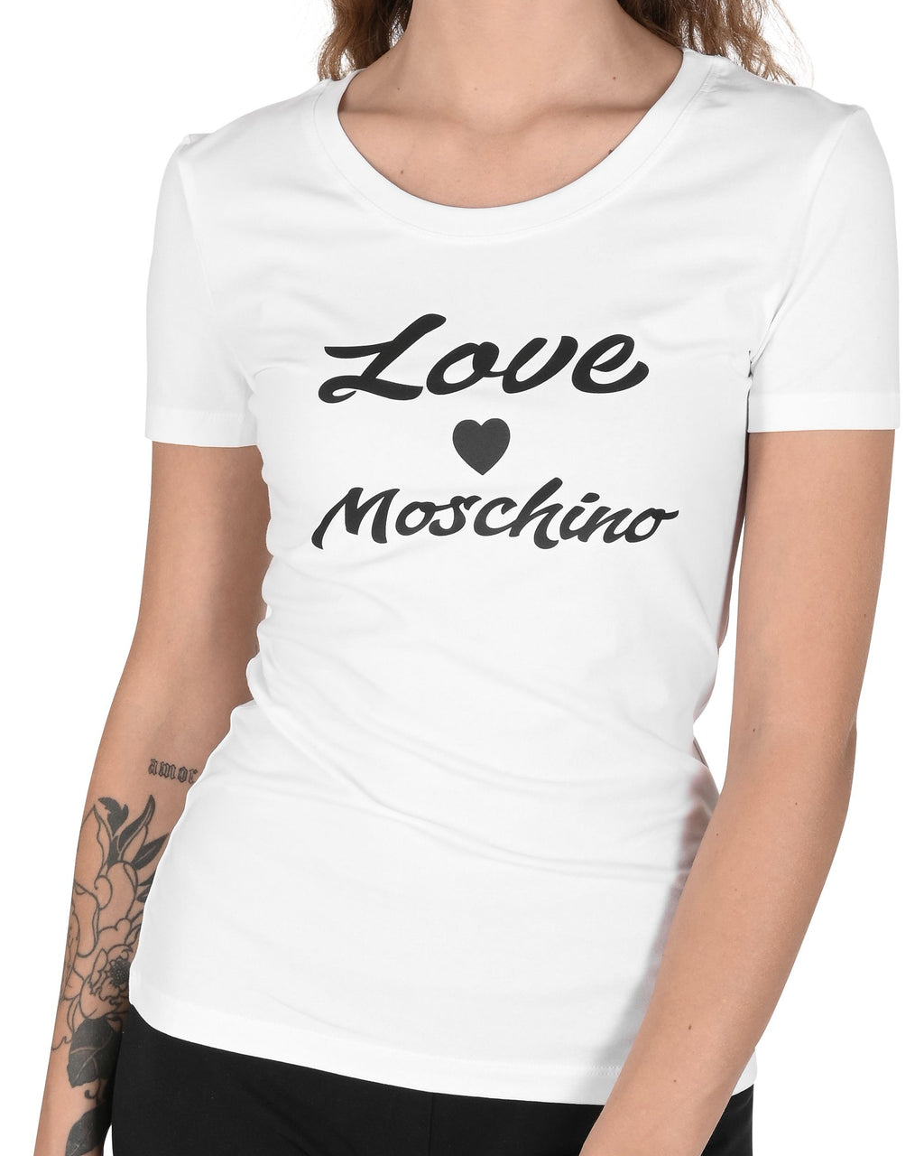 T-shirt da donna Love Moschino W 4 H19 28 E 1951 A00 BIANCO OTTICO