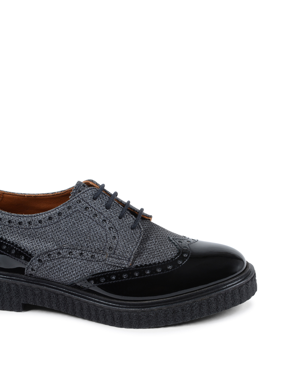 Fratelli Rossetti Womens Brogue Shoe Black 75391 PAINT NERO