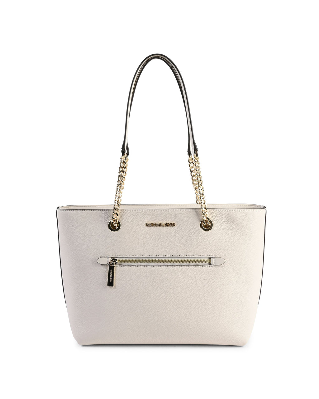 Borsa tote con catena e cerniera frontale di medie dimensioni Michael Kors 35F2GTTT2L LT CREAM