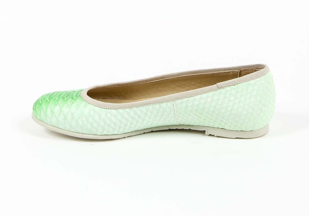 V 1969 Italia Ballerina da donna E08 PITONE VERDE