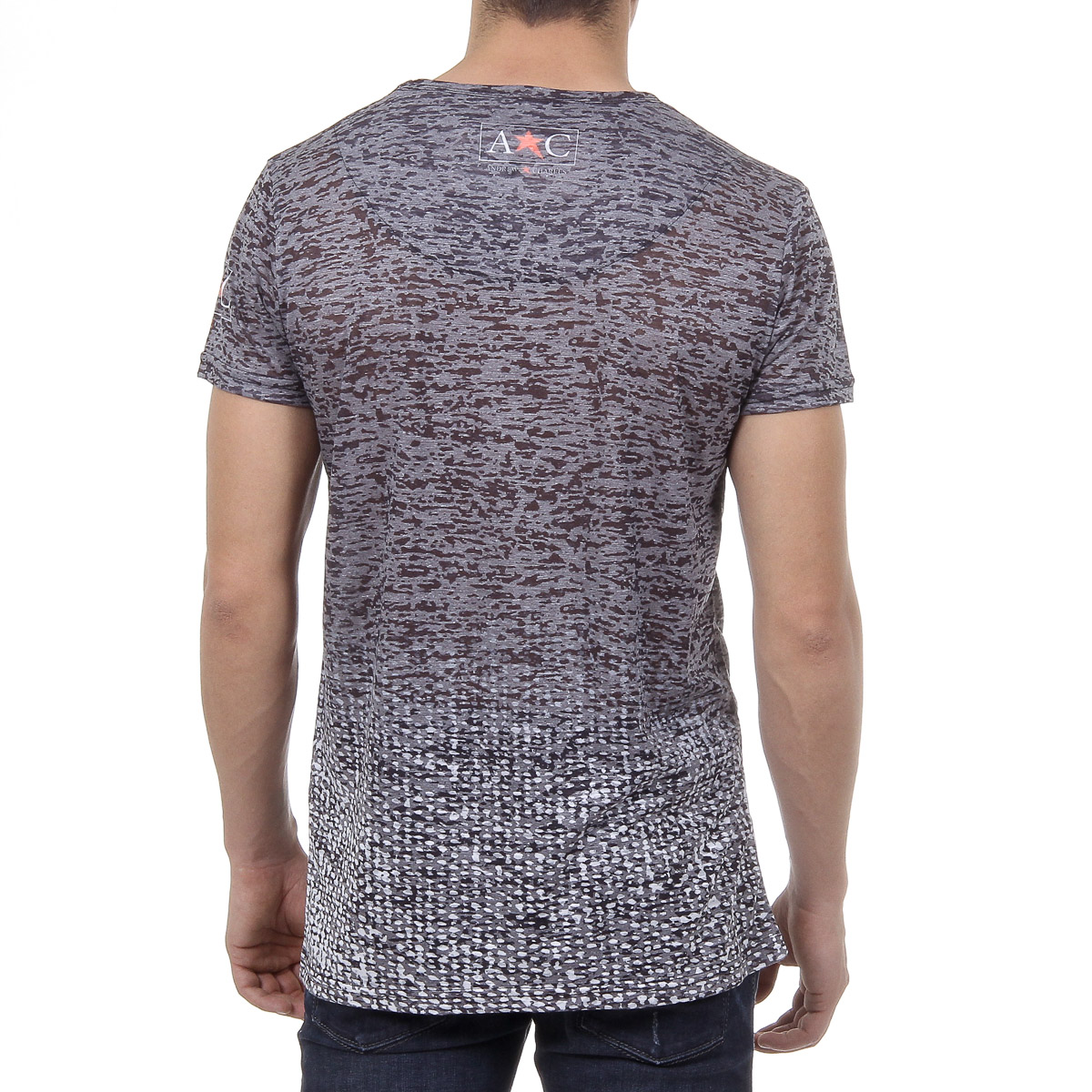 Andrew Charles T-shirt da uomo a maniche corte con scollo tondo nera LEVI