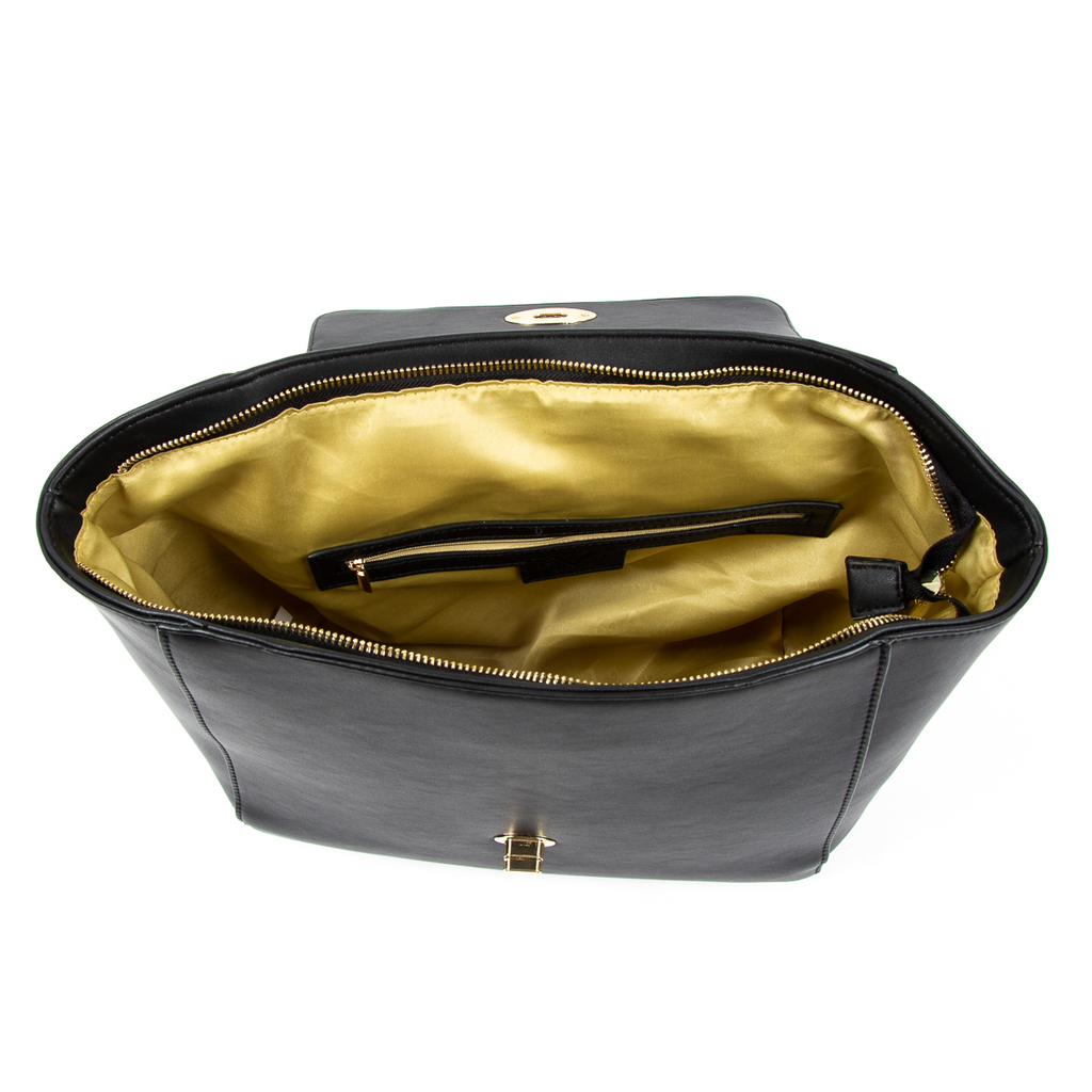 V 1969 Italia Borsa da donna nera BEATRICE