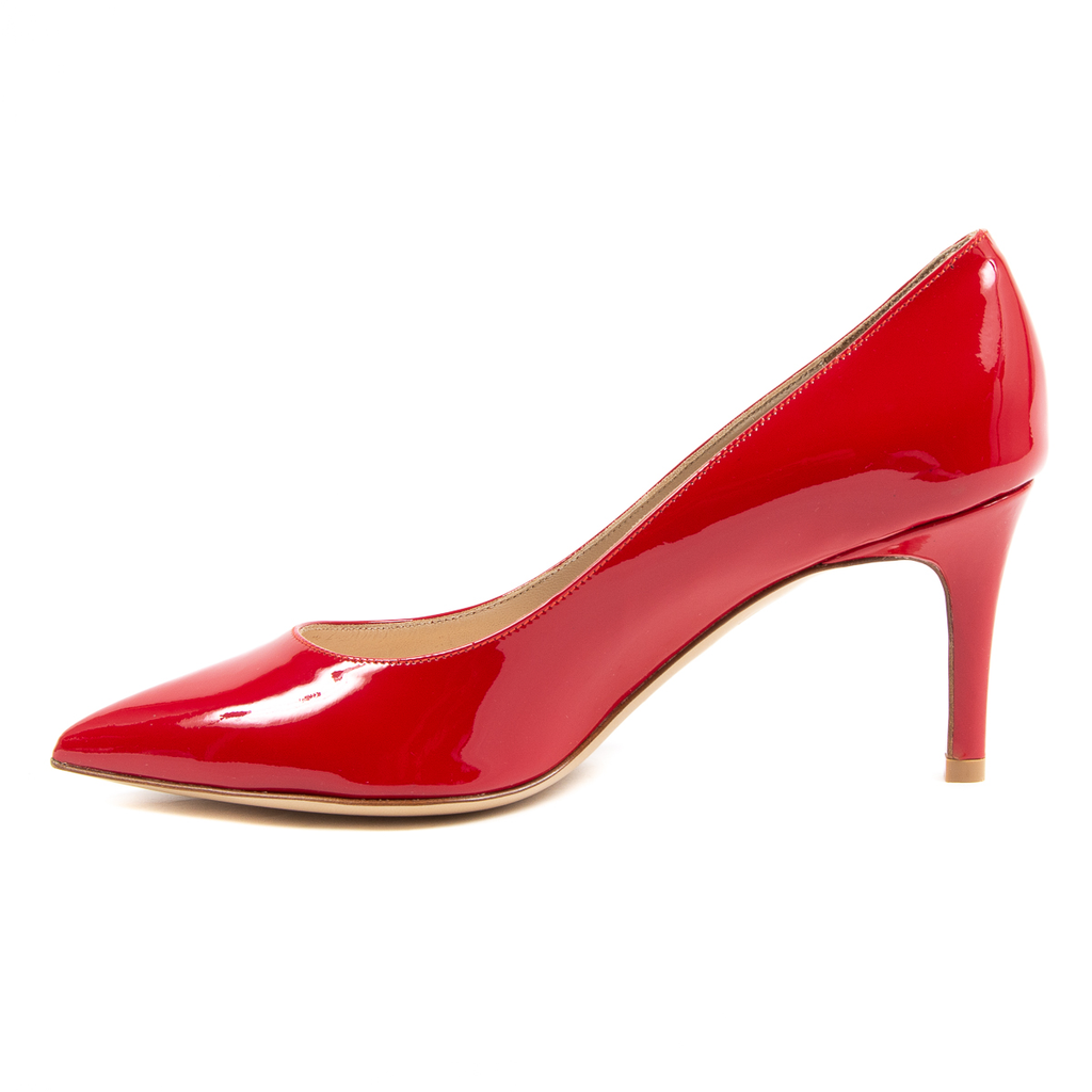 V 1969 Italia Scarpe da donna con tacco rosso VERNICE