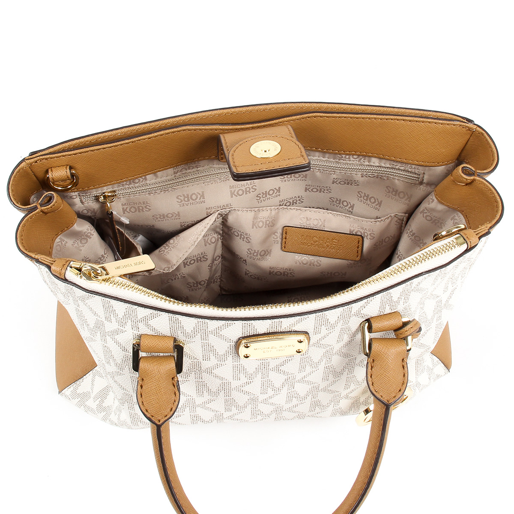 Borsa a mano da donna Michael Kors KELLEN 35S7GSOS2B VANIGLIA ACRN