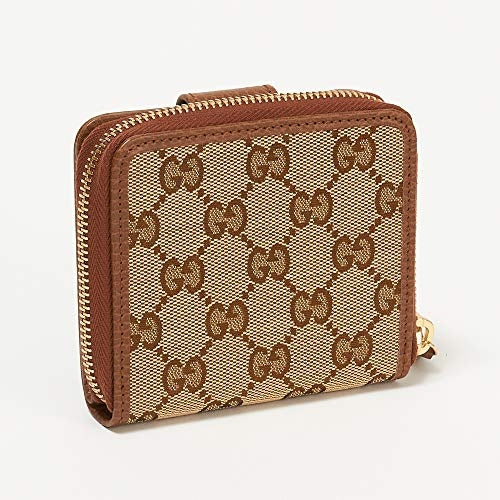 Portafoglio Gucci Original GG in tela e pelle beige marrone