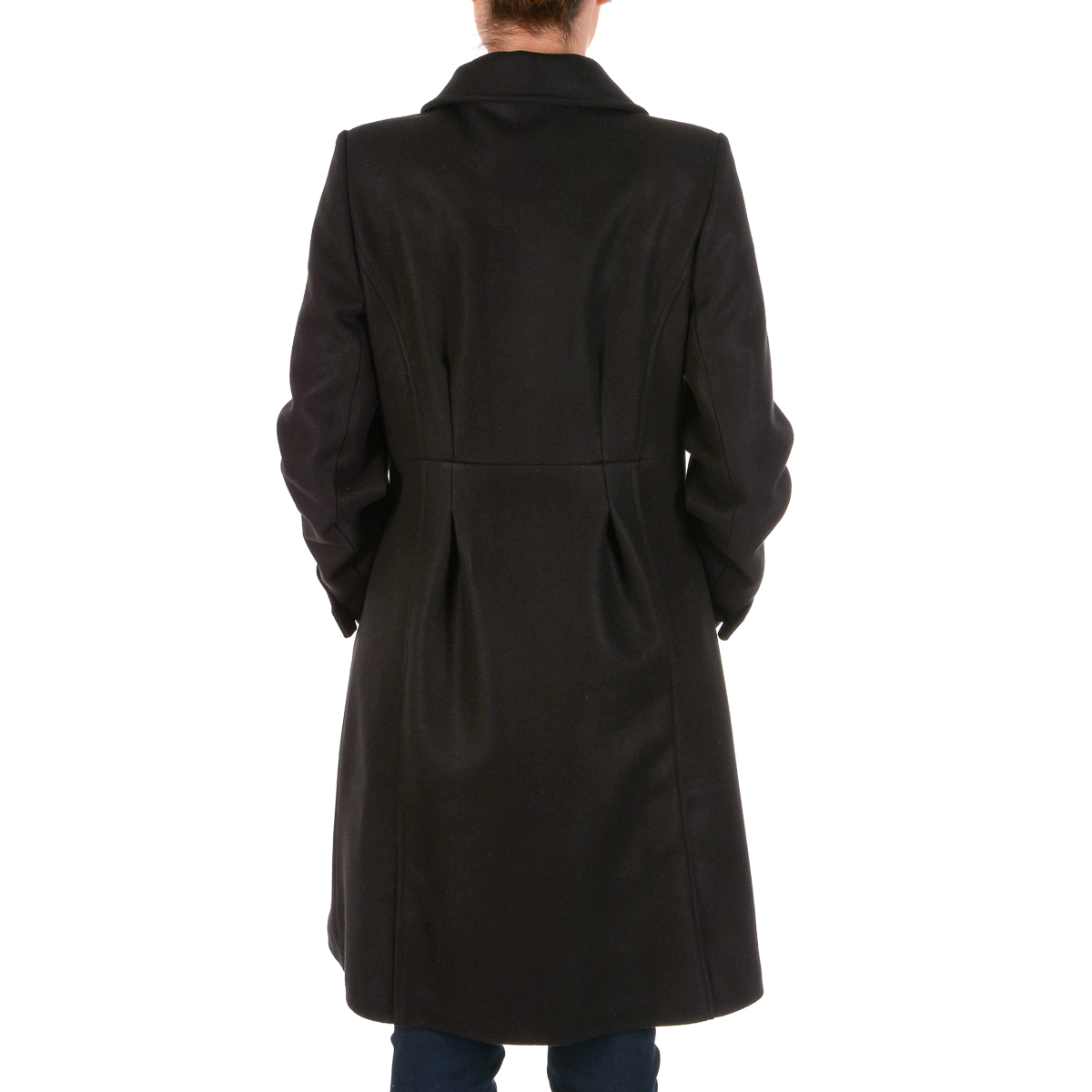 V 1969 Italia Cappotto da donna a maniche lunghe nero GAU