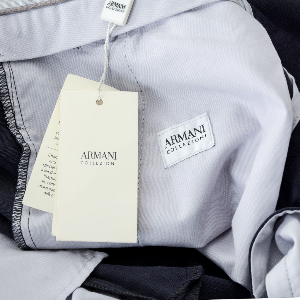 Pantaloni Armani Collezioni Uomo Blu Scuro
