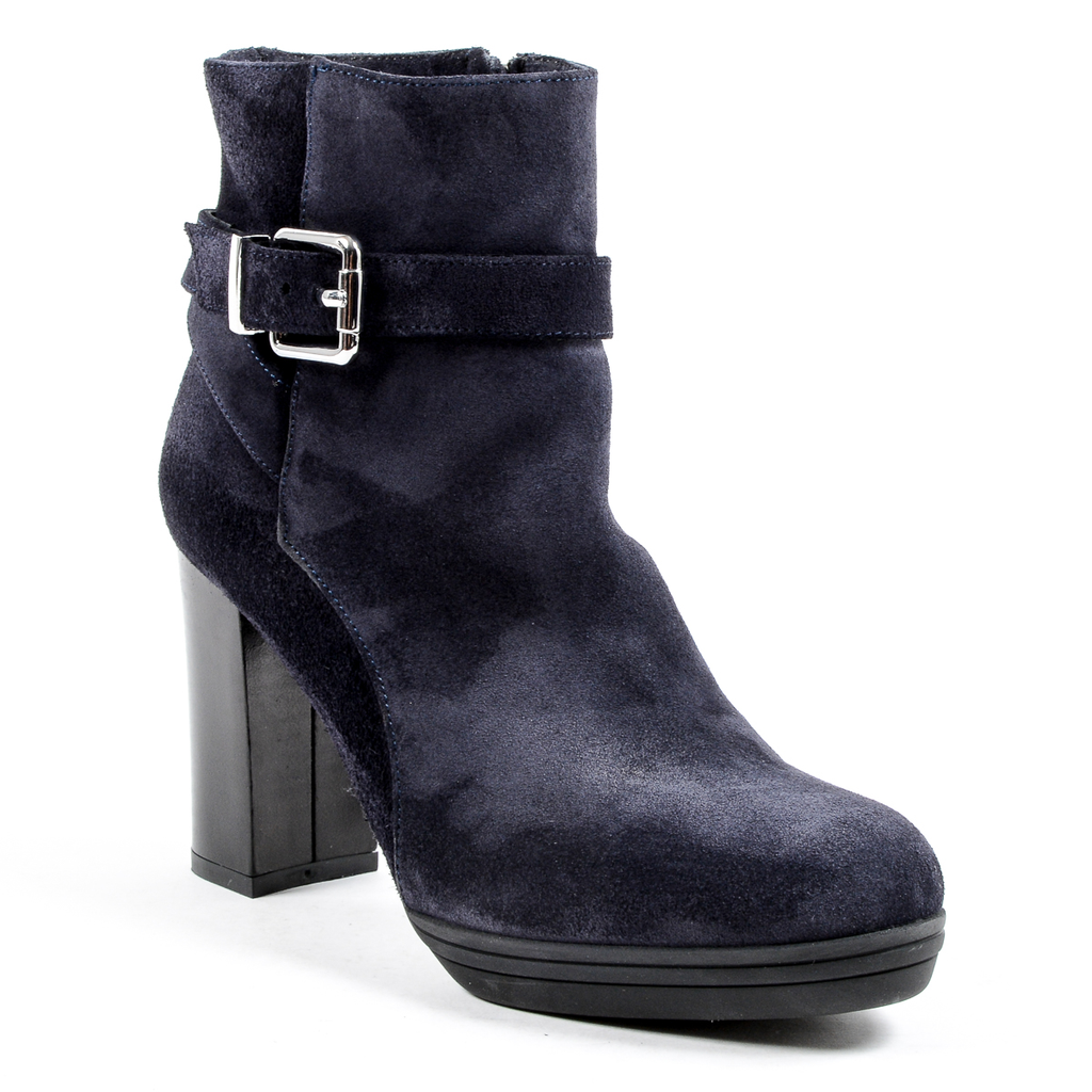 V 1969 Italia Stivaletto con tacco da donna blu SAMANTHA