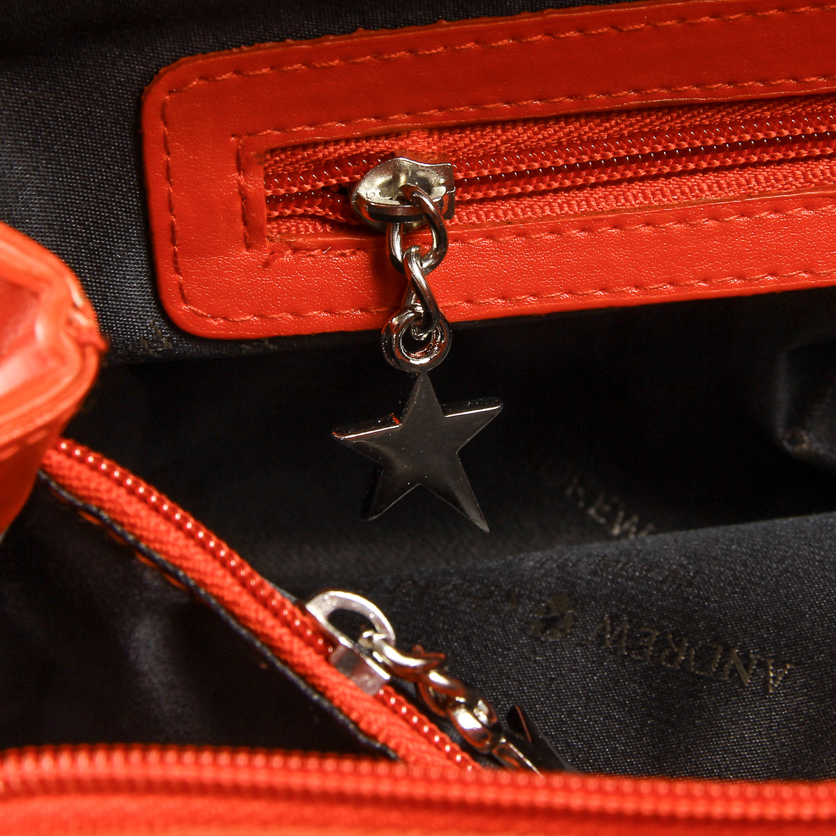 Borsa a mano da donna Andrew Charles rossa BROOKLYN