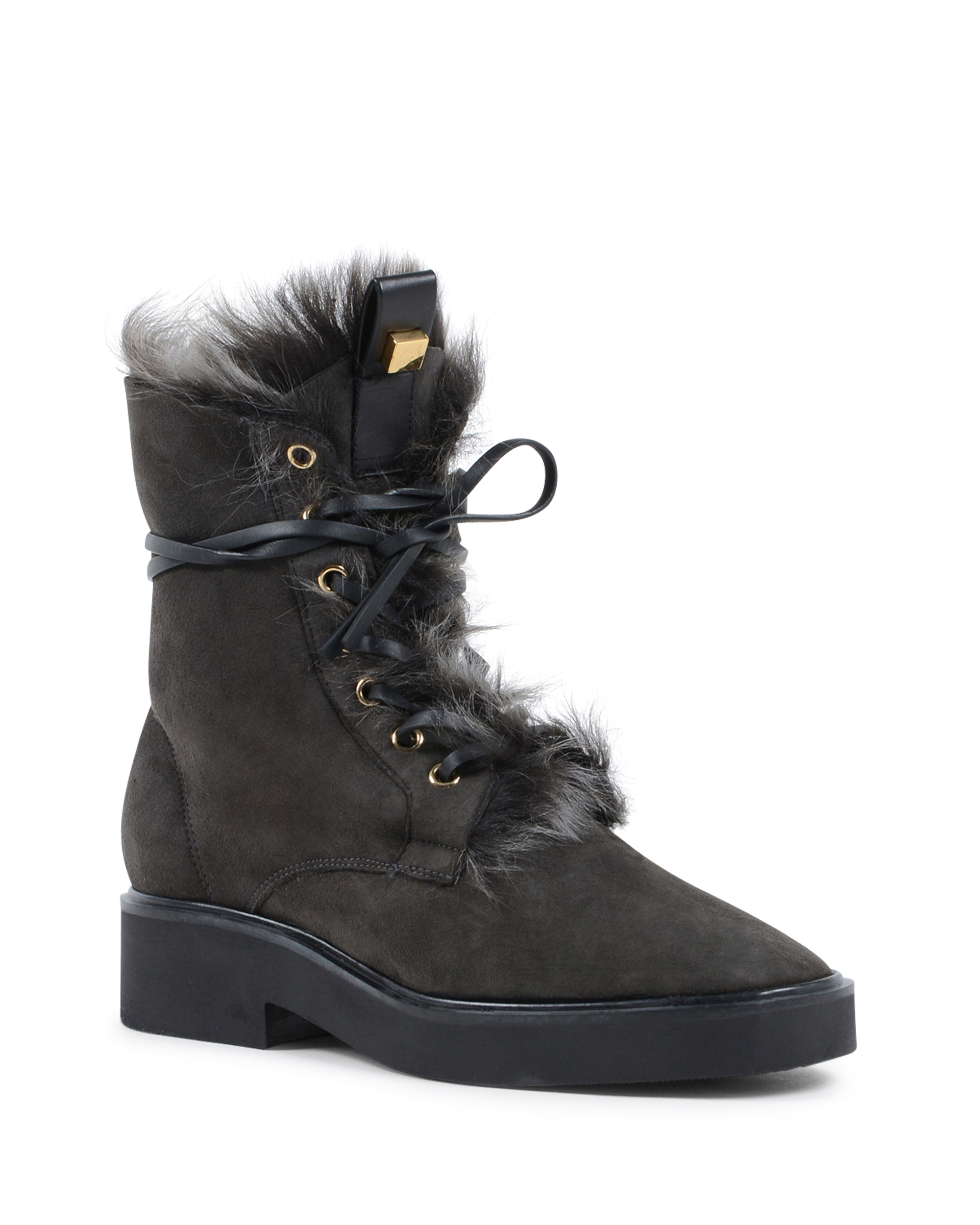 Stuart Weitzman Stivaletto corto da donna grigio scuro JISSIKA