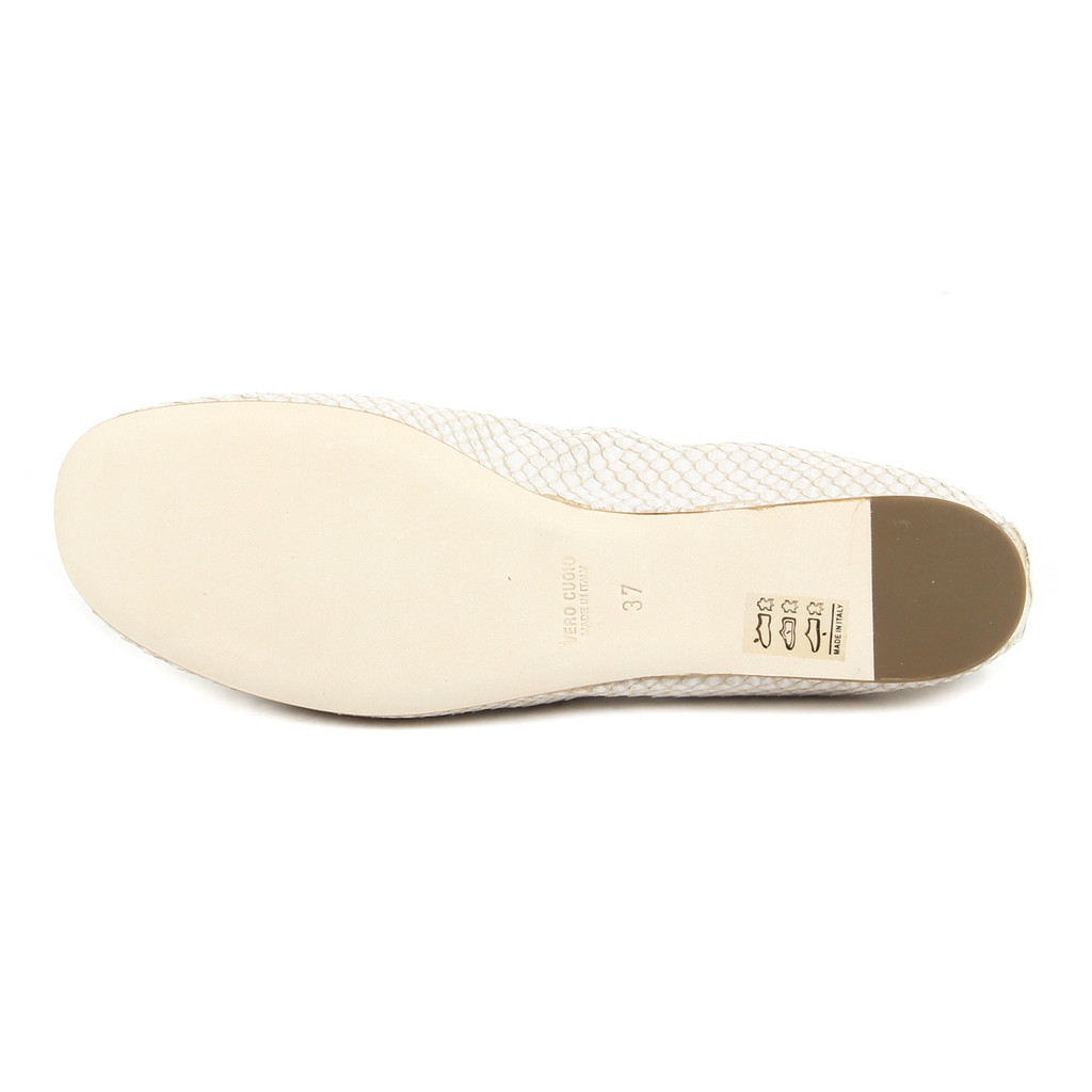 V 1969 Italia Ballerina da donna GEMI01 PITONE STAMPATO BEIGE