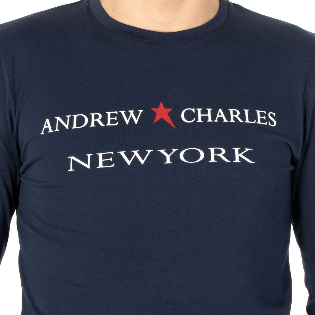 Andrew Charles By Andy Hilfiger T-shirt uomo LS TS160 031002 SELMA NAVY 003