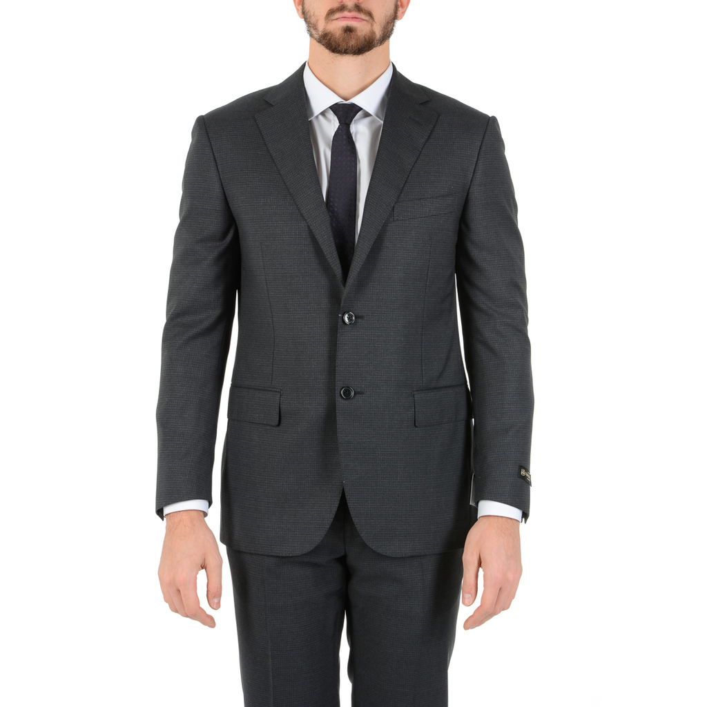 Corneliani Abito da uomo a maniche lunghe grigio scuro Super 130's