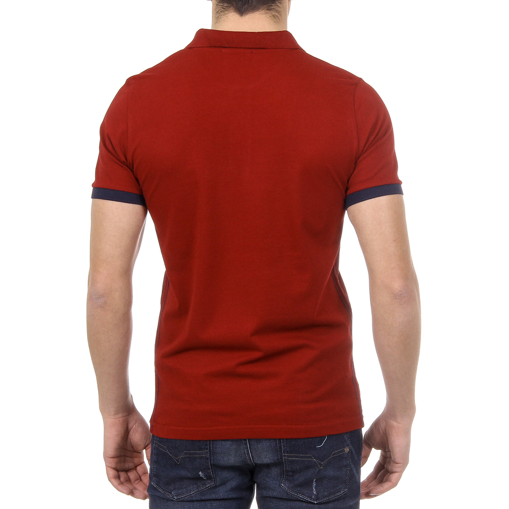 Polo da uomo a maniche corte Ufford & Suffolk Polo Club US005 BORDEAUX