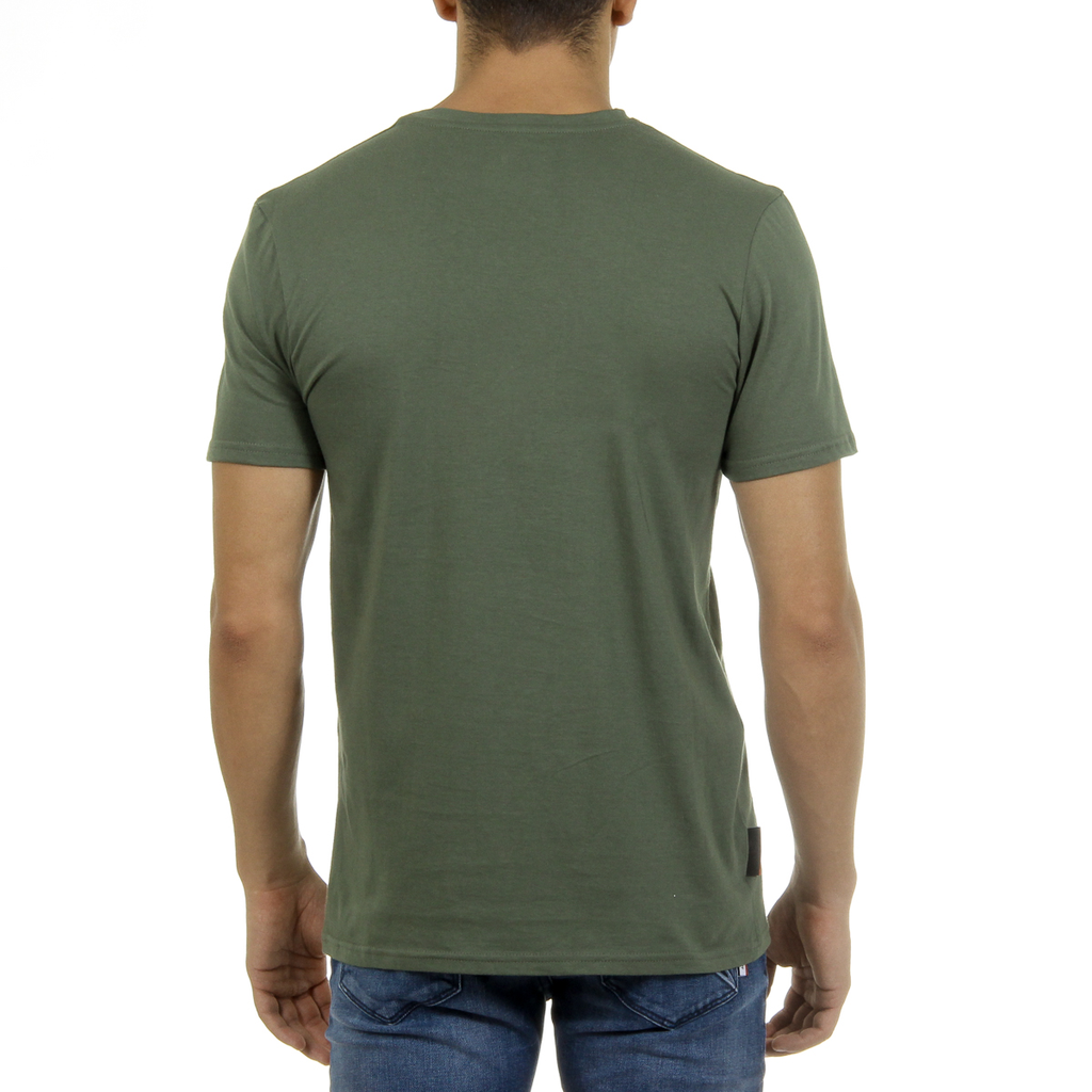 Andrew Charles T-shirt da uomo a maniche corte con scollo rotondo verde KEITA