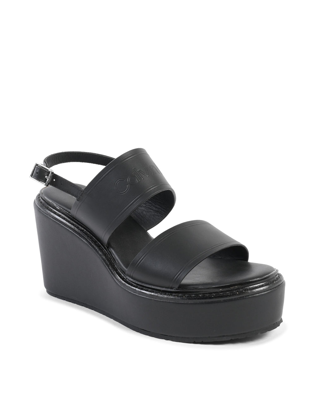 Calvin Klein Sandalo con plateau da donna nero HW0HW01137BAX