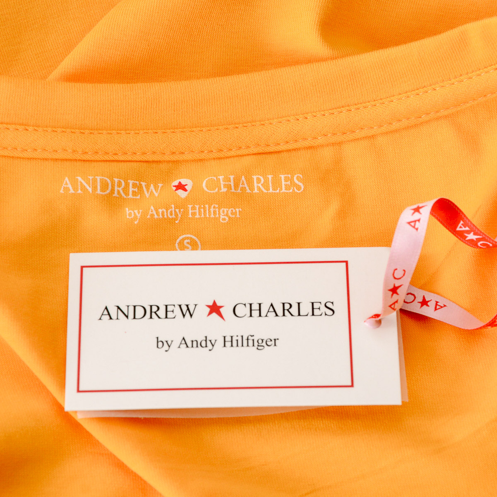 Andrew Charles T-shirt da donna a maniche corte con scollo a V gialla TAPIWA