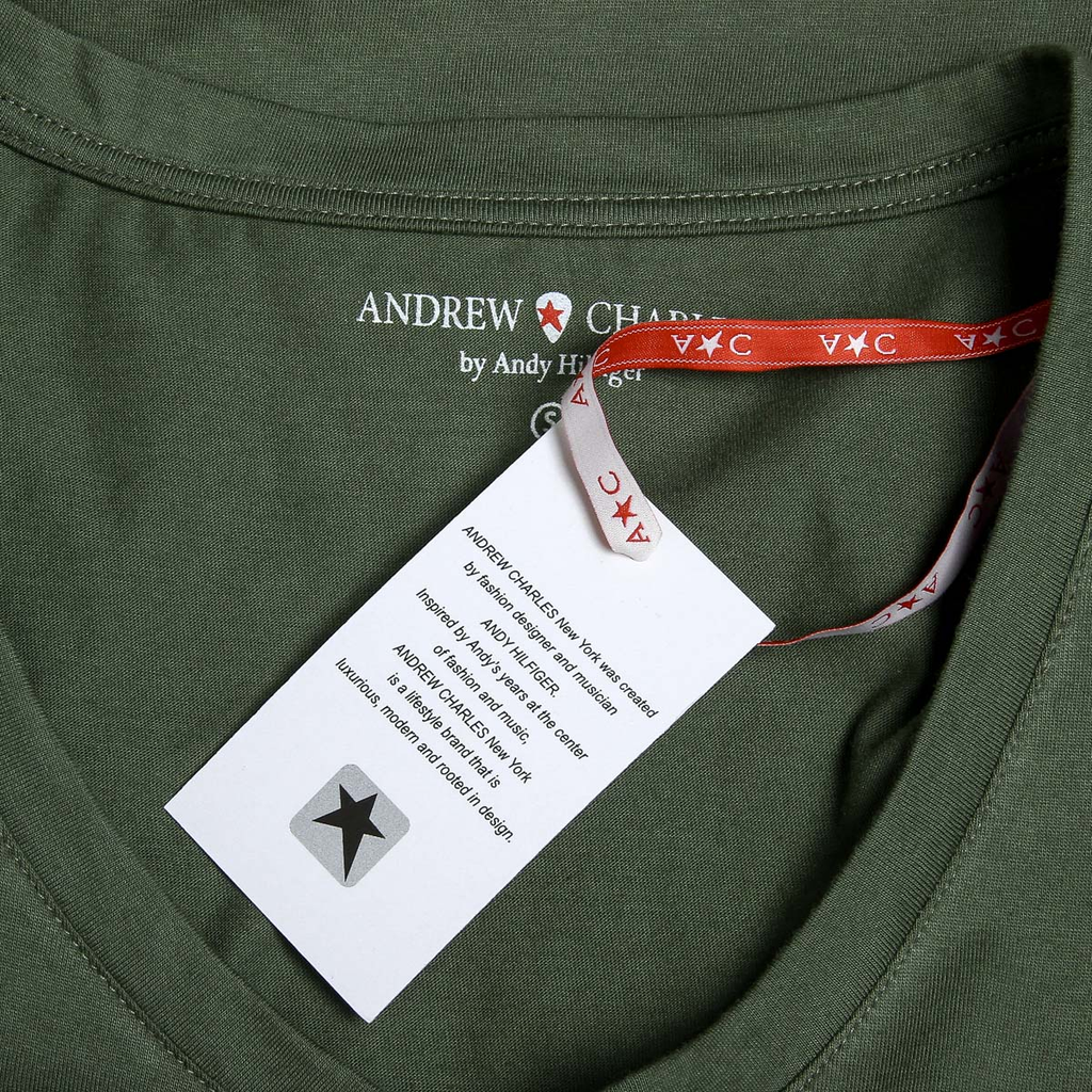 Andrew Charles T-shirt da donna a maniche corte con scollo a V verde TAPIWA